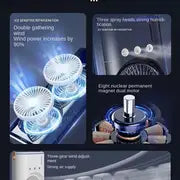 Air Circulation Tower Fan with Mist Spray, Travel Cooler Fan, Water Misting Fan, USB Rechargeable Mini Desktop Table Cooling Fan for Office, Mist Fan with Water Spray