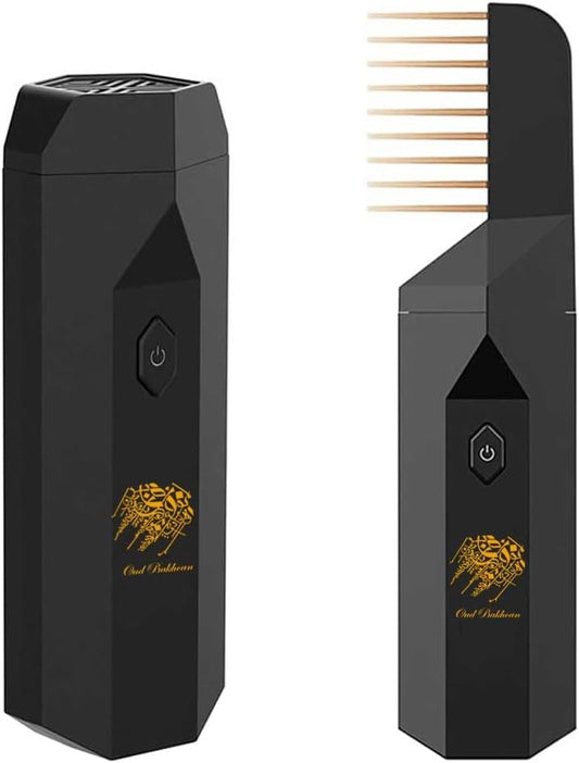 Bakhoor BoSidin Comb Incense Burner, Electric Incense Holders, USB Rechargeable Bukhoor Burner, Portable Oud Incense Burner, Aromatherapy and Style in One Device for Home Office & Car (Black)