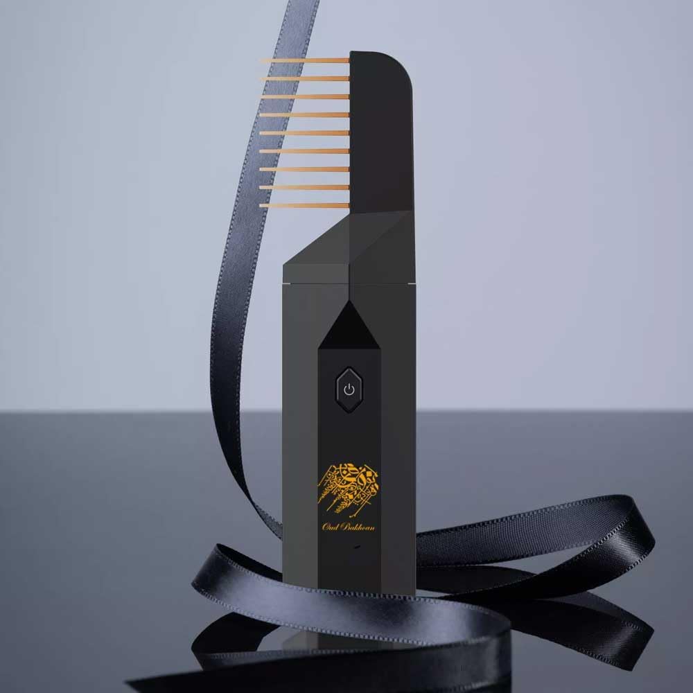 Bakhoor BoSidin Comb Incense Burner, Electric Incense Holders, USB Rechargeable Bukhoor Burner, Portable Oud Incense Burner, Aromatherapy and Style in One Device for Home Office & Car (Black)