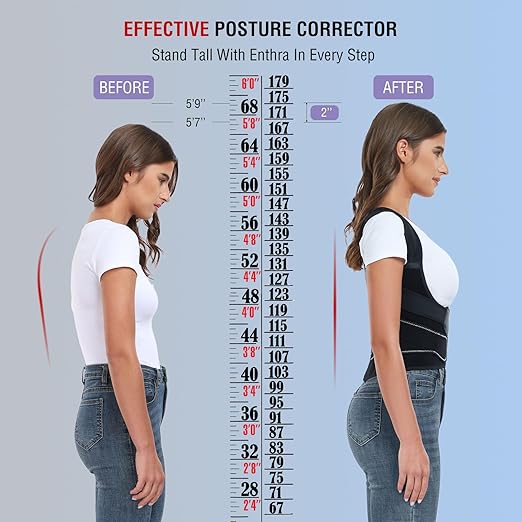 Back Brace Posture Corrector for Women and Men with Spine Vertical Alignment System, Lower Back Pain Relief, Back Straighter Instant Posture Corrector