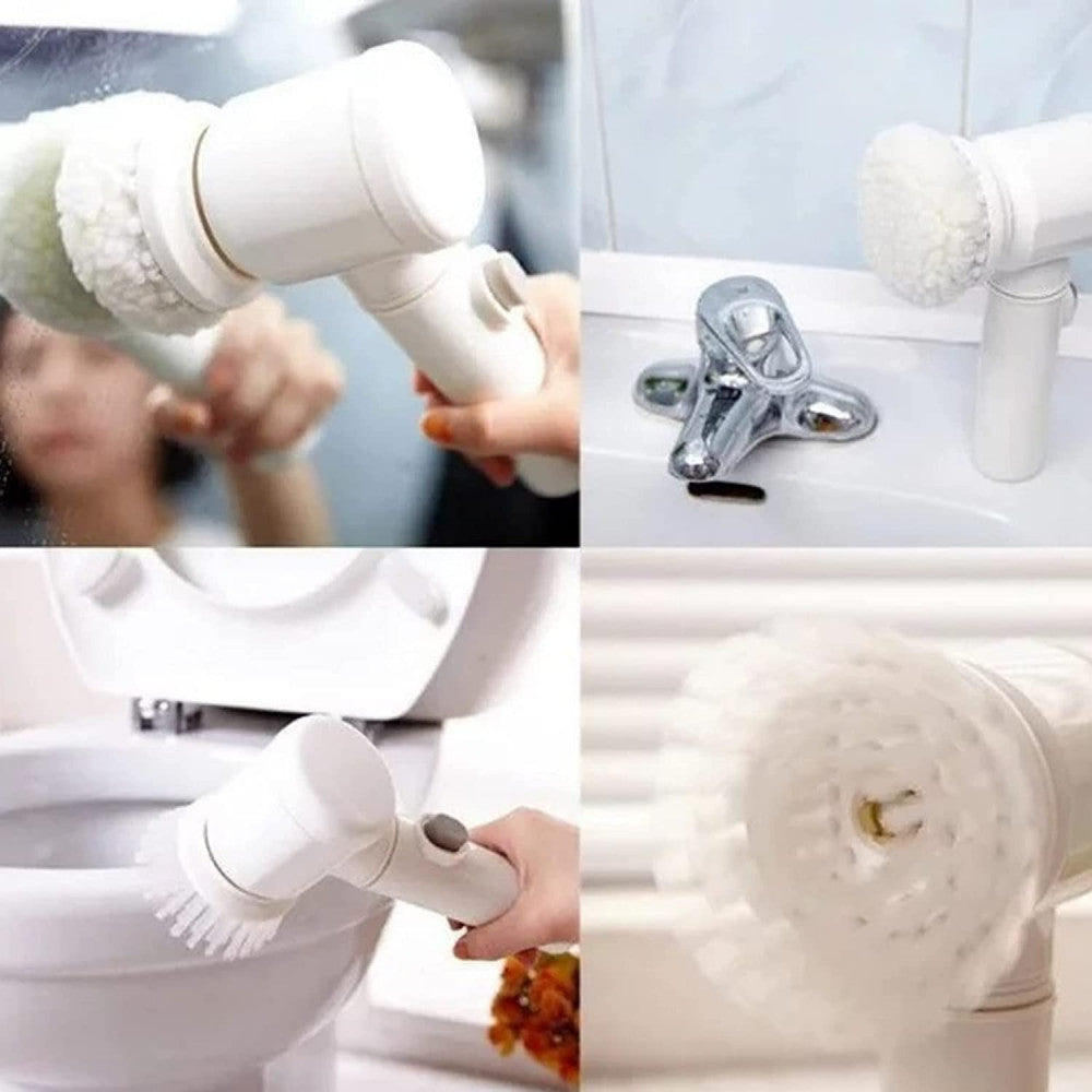 Magic cleaning brush 5 in 1 rechargeable electric scrubber