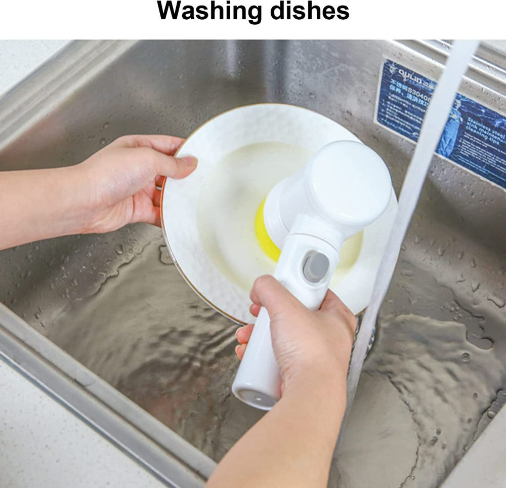 Magic cleaning brush 5 in 1 rechargeable electric scrubber
