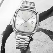 Casio Watch Silver + Black – كاسيو ووتش فضي + أسود