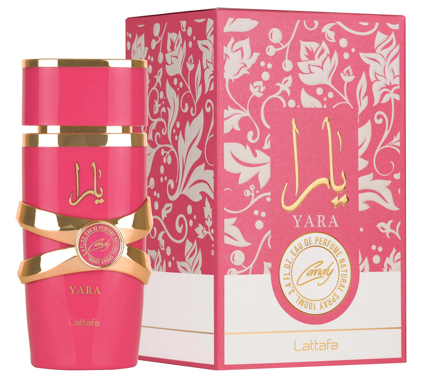 QuiQia Yara Pink Parfum with FREE 3ml Perfume Spray - Arabian Latafa Oud Long Lasting For Women - Sweet, Vanilla & Powdery - Eau De Parfum 100 ML