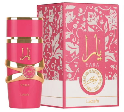 QuiQia Yara Pink Parfum with FREE 3ml Perfume Spray - Arabian Latafa Oud Long Lasting For Women - Sweet, Vanilla & Powdery - Eau De Parfum 100 ML